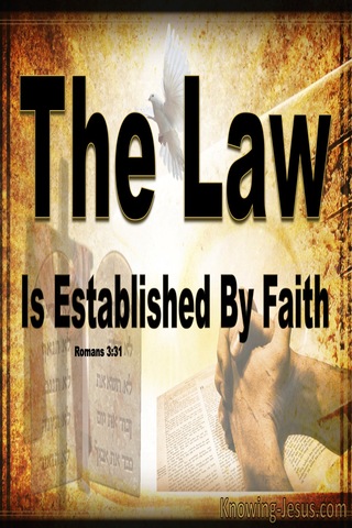 Romans 3:31 The Law Is Established By Faith (beige)